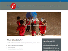 Tablet Screenshot of facts4life.org